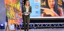 Sarah Kupfner im Gespraech